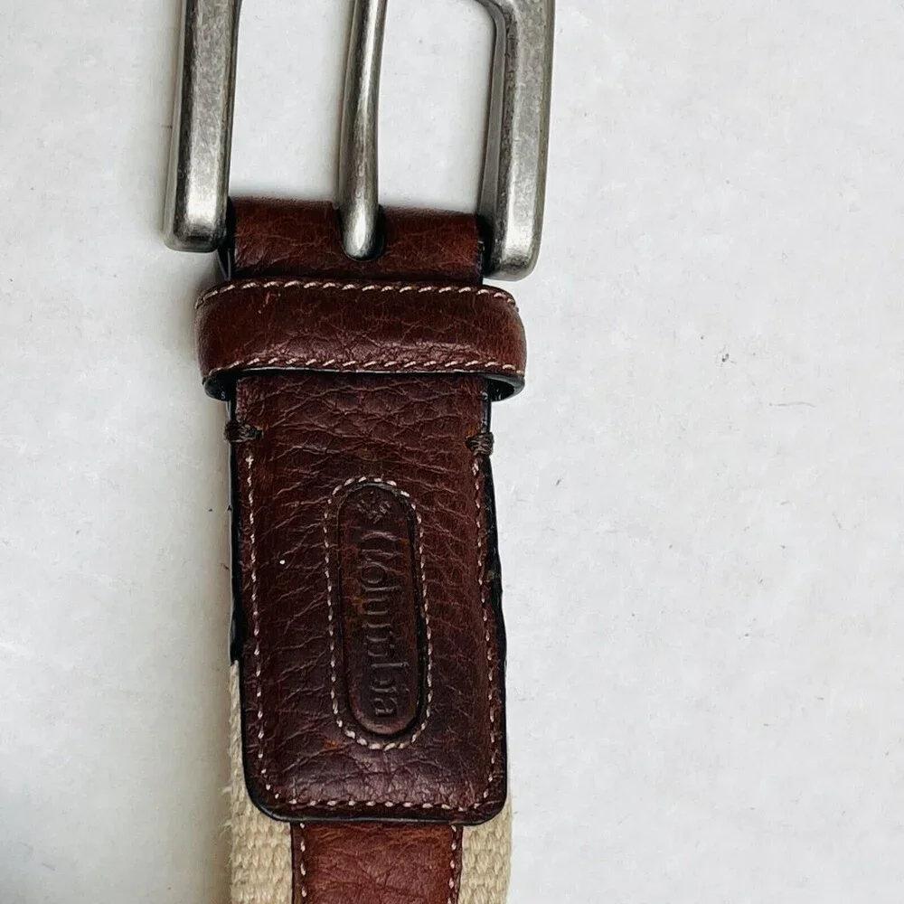 Columbia Leather Fabric Belt‎ Mens 40 Western Outdoor Casual Travel Vacation